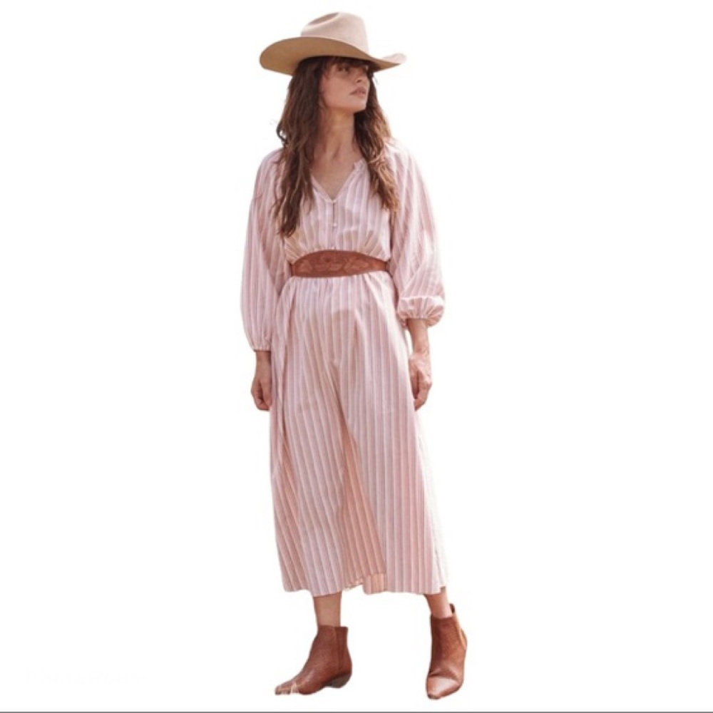 NWT The GREAT Derby Dress In Sunset Stripe - Picture 4 of 8